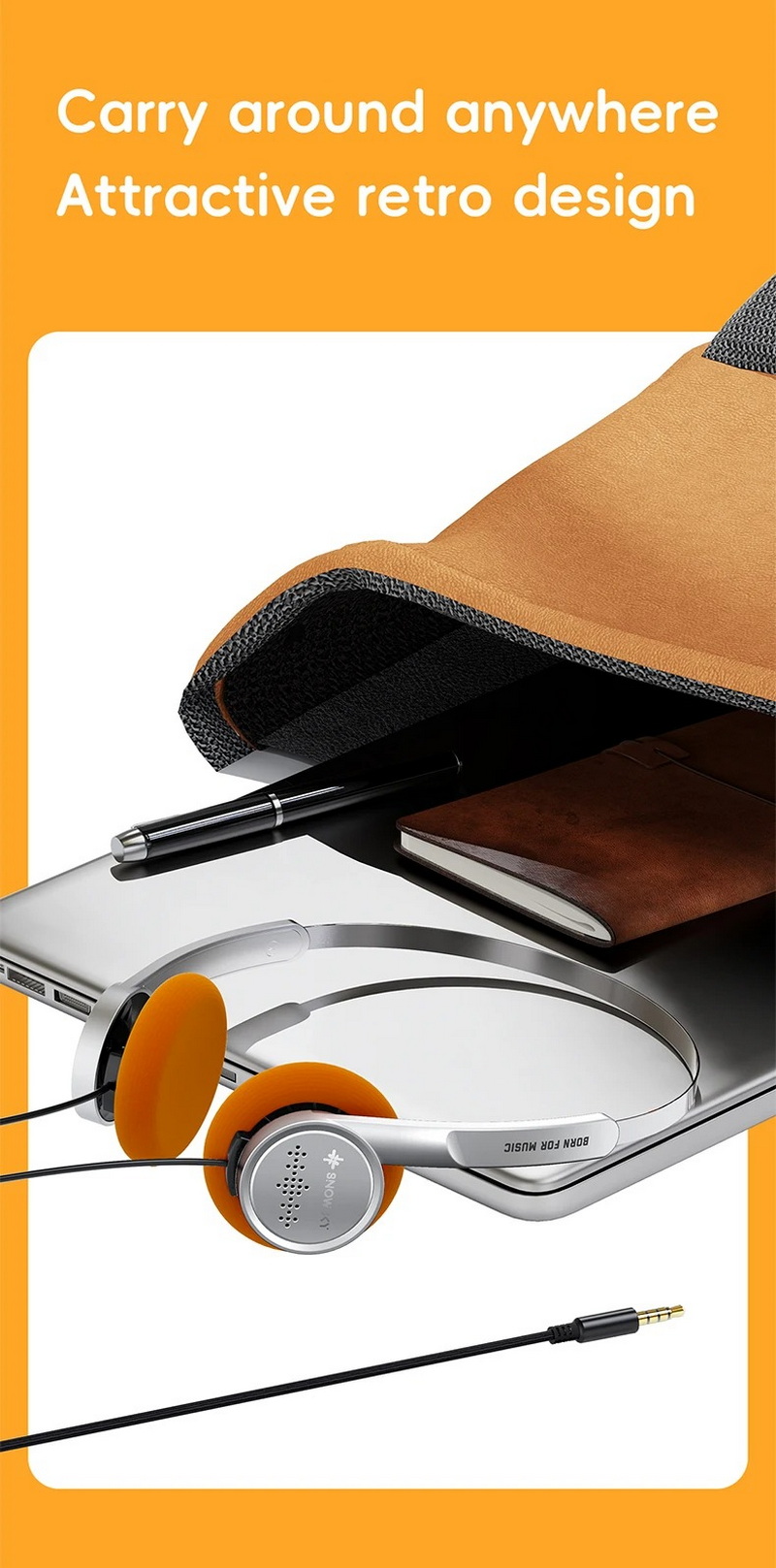 Snowsky Wind หูฟังครอบหูขนาดเล็ก สไตล์ย้อนยุค ไดรเวอร์ไดนามิก สวมใส่สบาย ประกันศูนย์ไทย