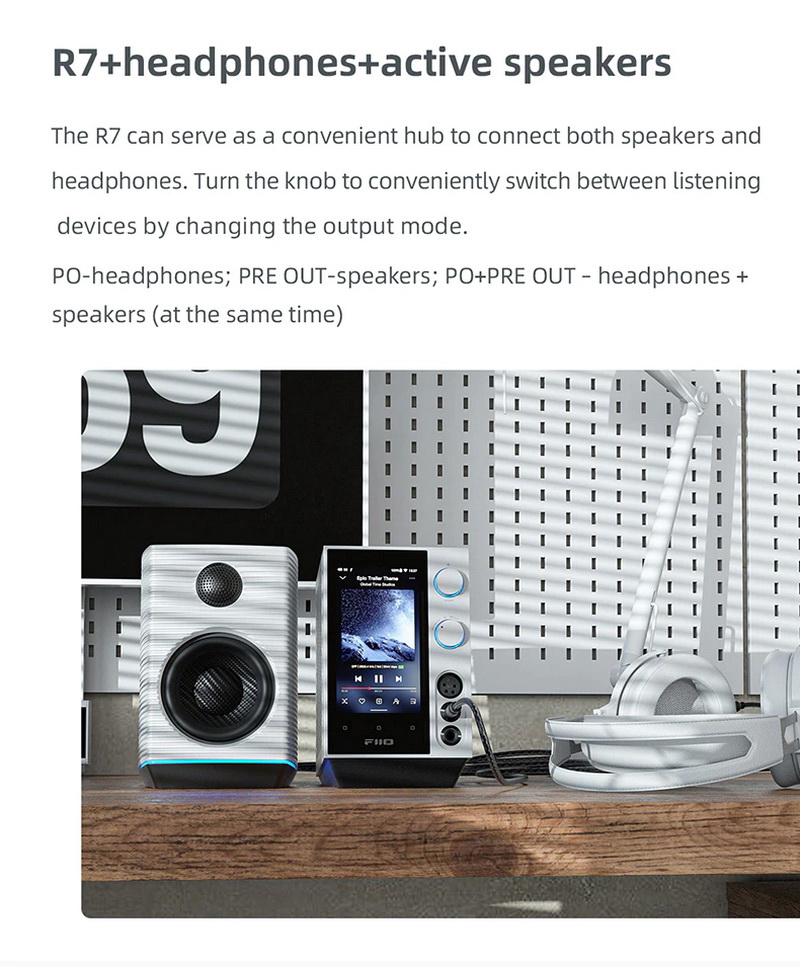 FiiO R7 เครื่องเล่นเพลงสตีมมิ่งตั้งโต๊ะ DAP+DAC+AMP ครบจบในตัว รองรับ MQA, Roon Ready