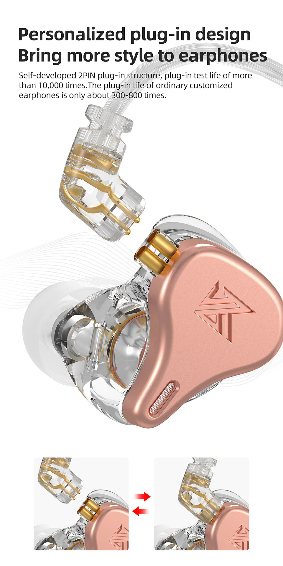 KZ DQ6S หูฟัง 3 ไดรเวอร์ 3DD แบบ Array คุณภาพเสียงที่เหนือกว่าเดิม