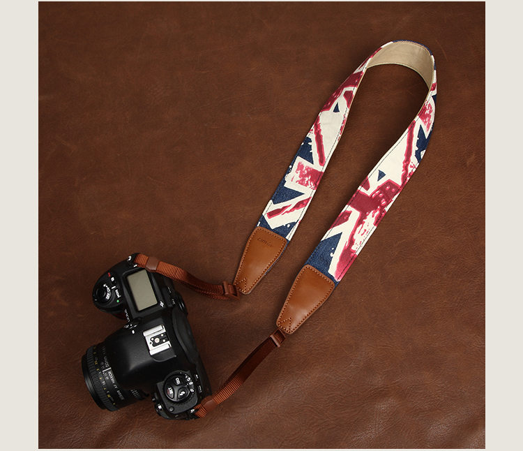 สายกล้องคล้องคอลายธงชาติอังกฤษ British Union Jack Flag สายนุ่มพิเศษ