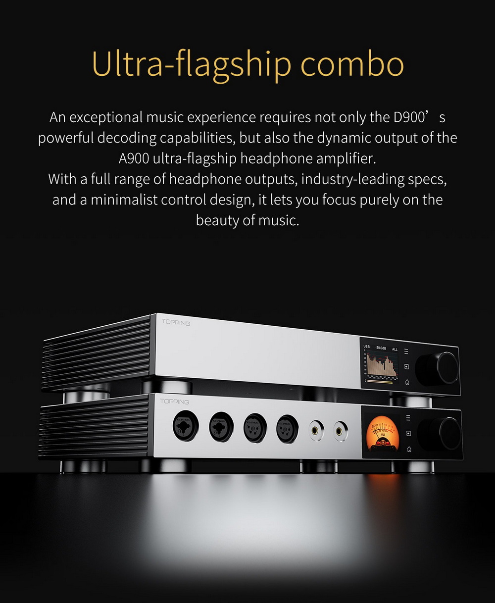 Topping D900 DAC ตั้งโต๊ะระดับเรือธงพิเศษ สุดยอดเทคโนโลยี 1-bit PSRM เสียงที่ใสสะอาด สมจริง ประกันศูนย์ไทย