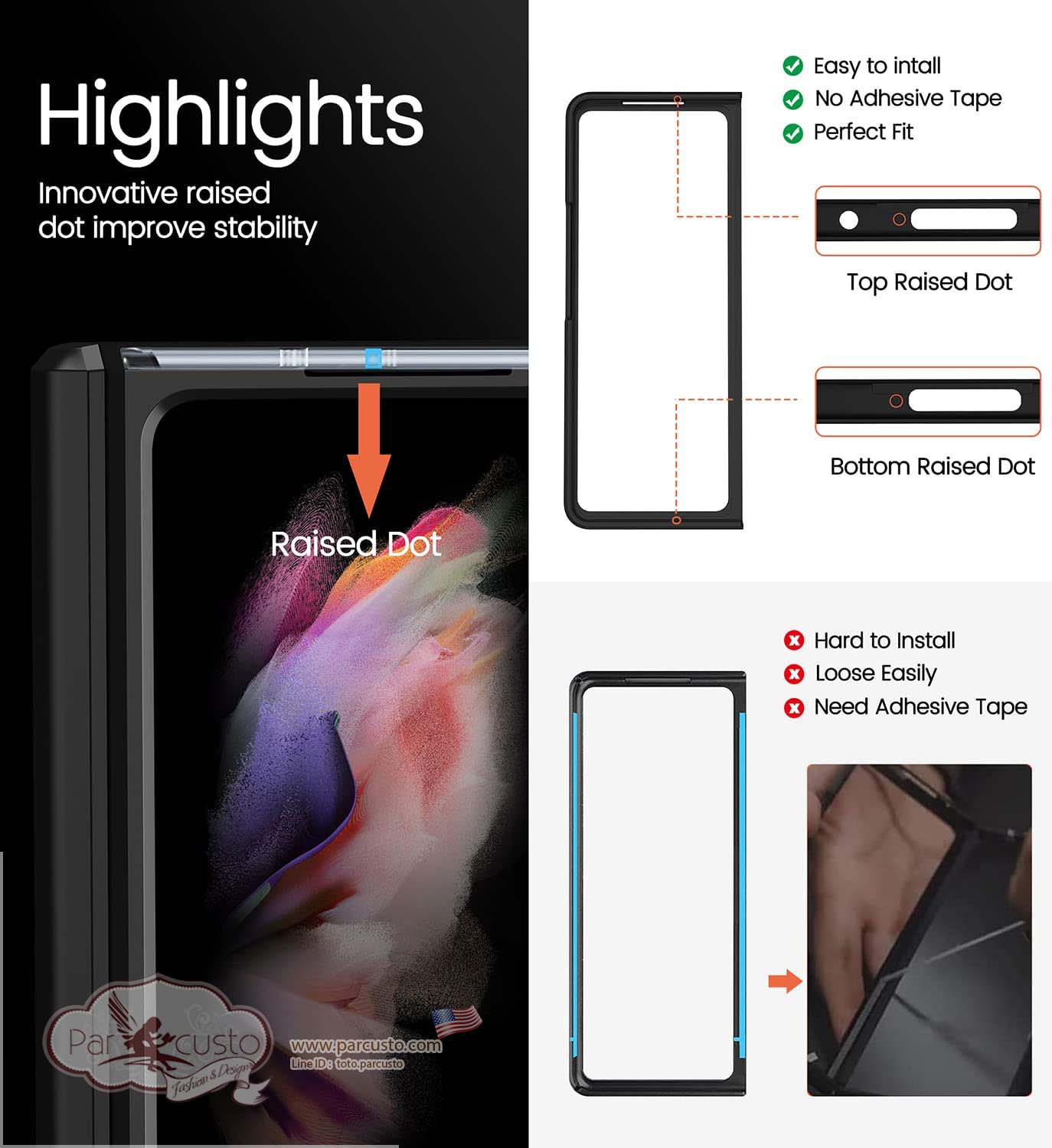 เคส Samsung Galaxy Z Fold 3 [Magnetic Soft Case] จาก X-FOUR [Pre-order USA]