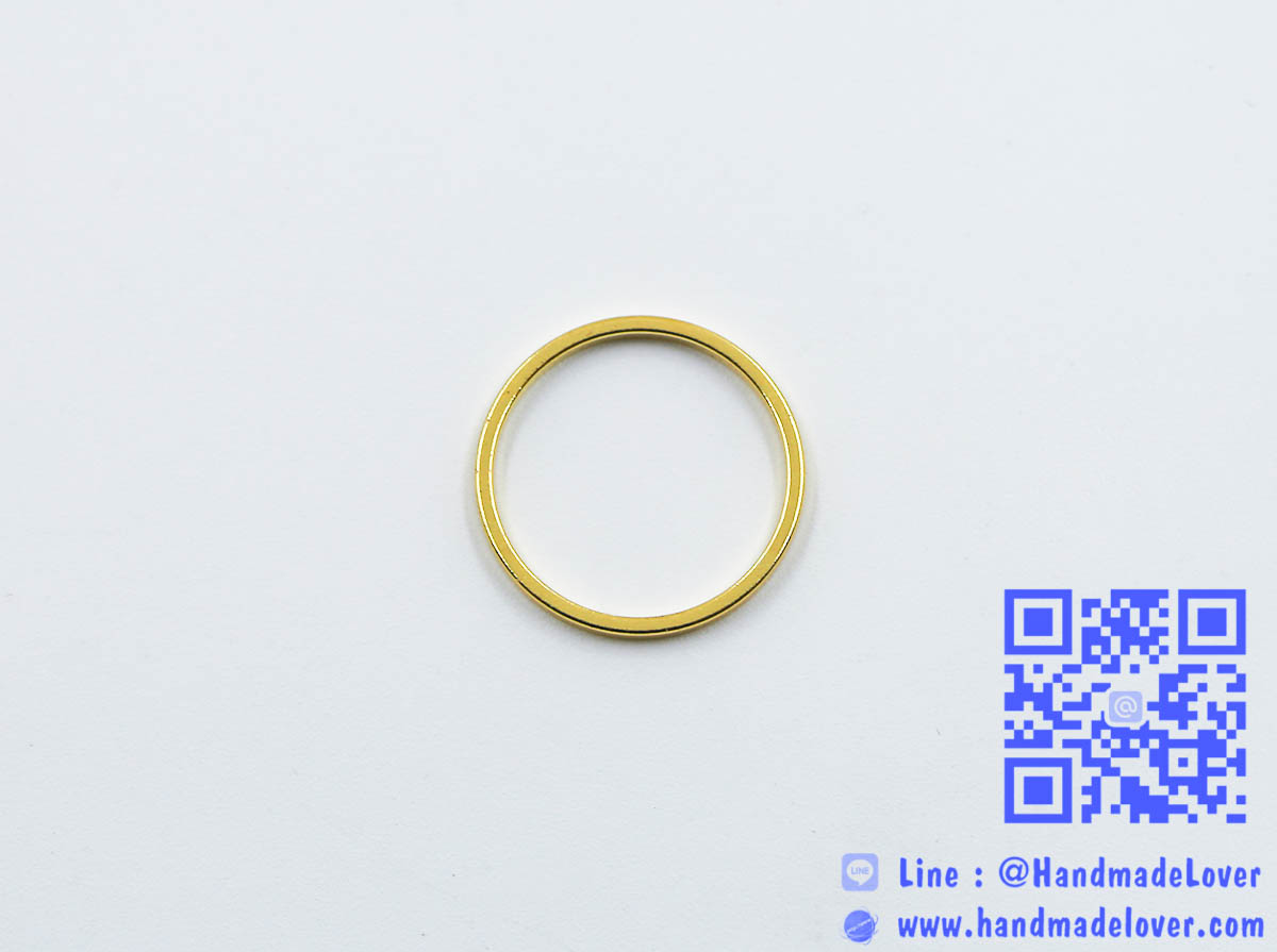 จี้โลหะ สไตล์มินิมอล ( minimal style ) ห่วงกลม สีทอง ขนาด 16 mm.