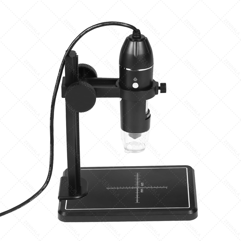 กล้องจุลทรรศน์ USB/micro/typeC 1600X mobile-PC แบบขาตั้ง + ฐานวางวัตถุ รุ่น DG02