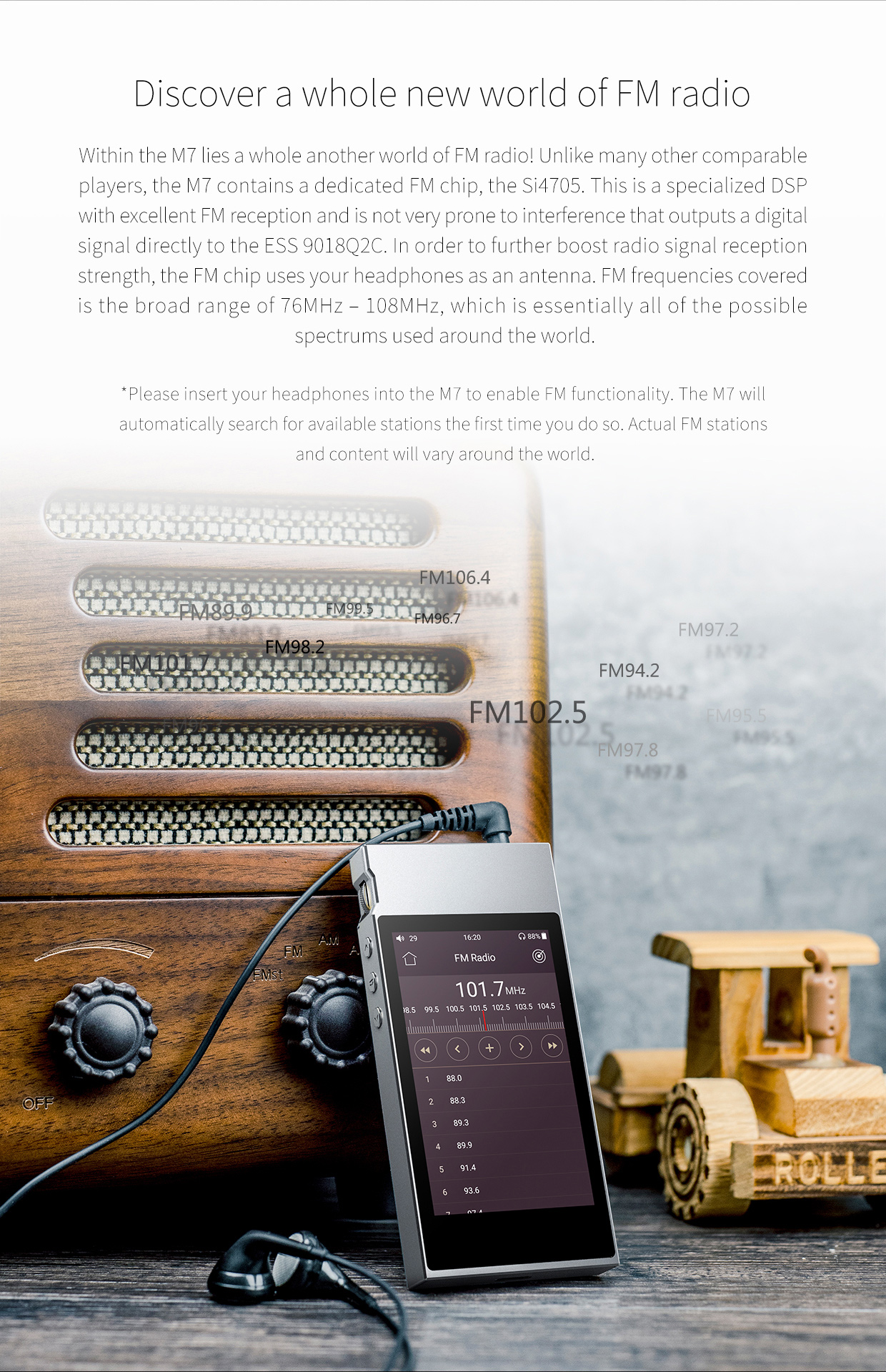 ขาย FiiO M7 เครื่องเล่นพกพาระดับ Hi-Res รองรับ lossless , DSD , Bluetooth , จอ Touch Screen