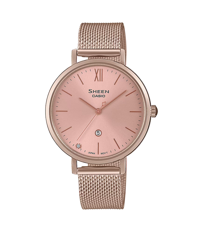 นาฬิกา คาสิโอ Casio SHEEN SAPPHIRE CRYSTAL คริสตัลแซฟไฟร์ SHE-4539 series รุ่น SHE-4539CM-4A ของแท้ รับประกัน1ปี