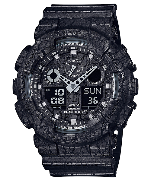 นาฬิกา Casio G-Shock Special color GA-100CG Cracked pattern series รุ่น GA-100CG-1A ของแท้ รับประกัน1ปี