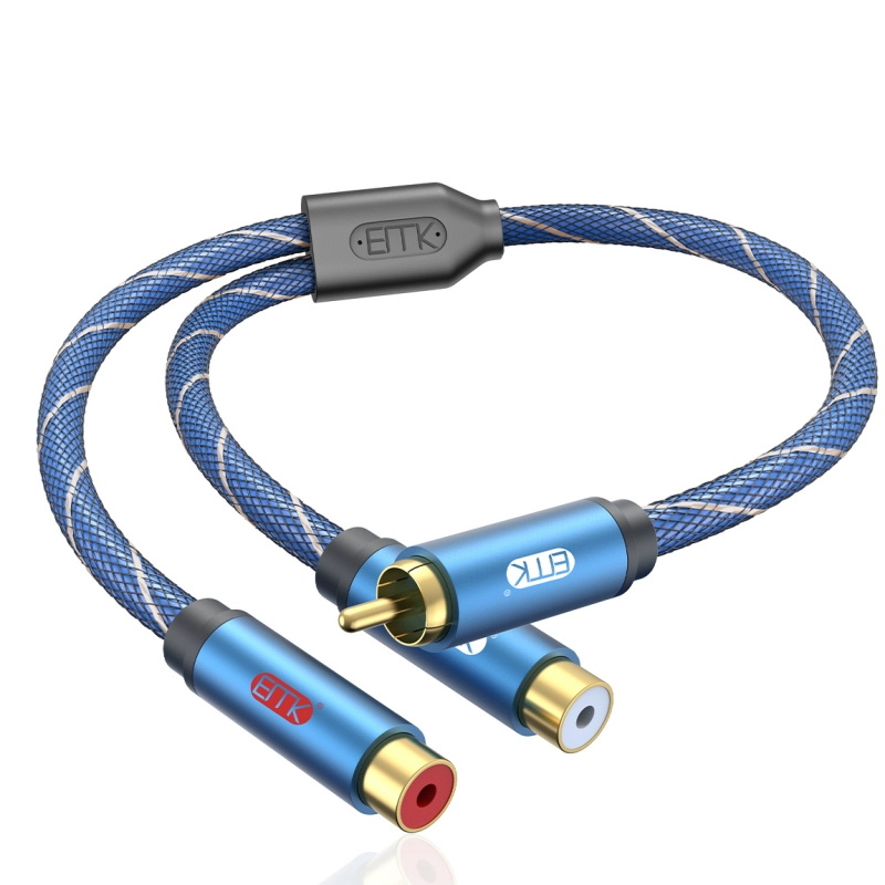 ERTK RCA 1หัว เป็น 2หัว สายสัญญาณเสียง RCA ตัวผู้ เป็น 2 RCA ตัวเมีย สำหรับเครื่องเสียง ประกันศูนย์ไทย