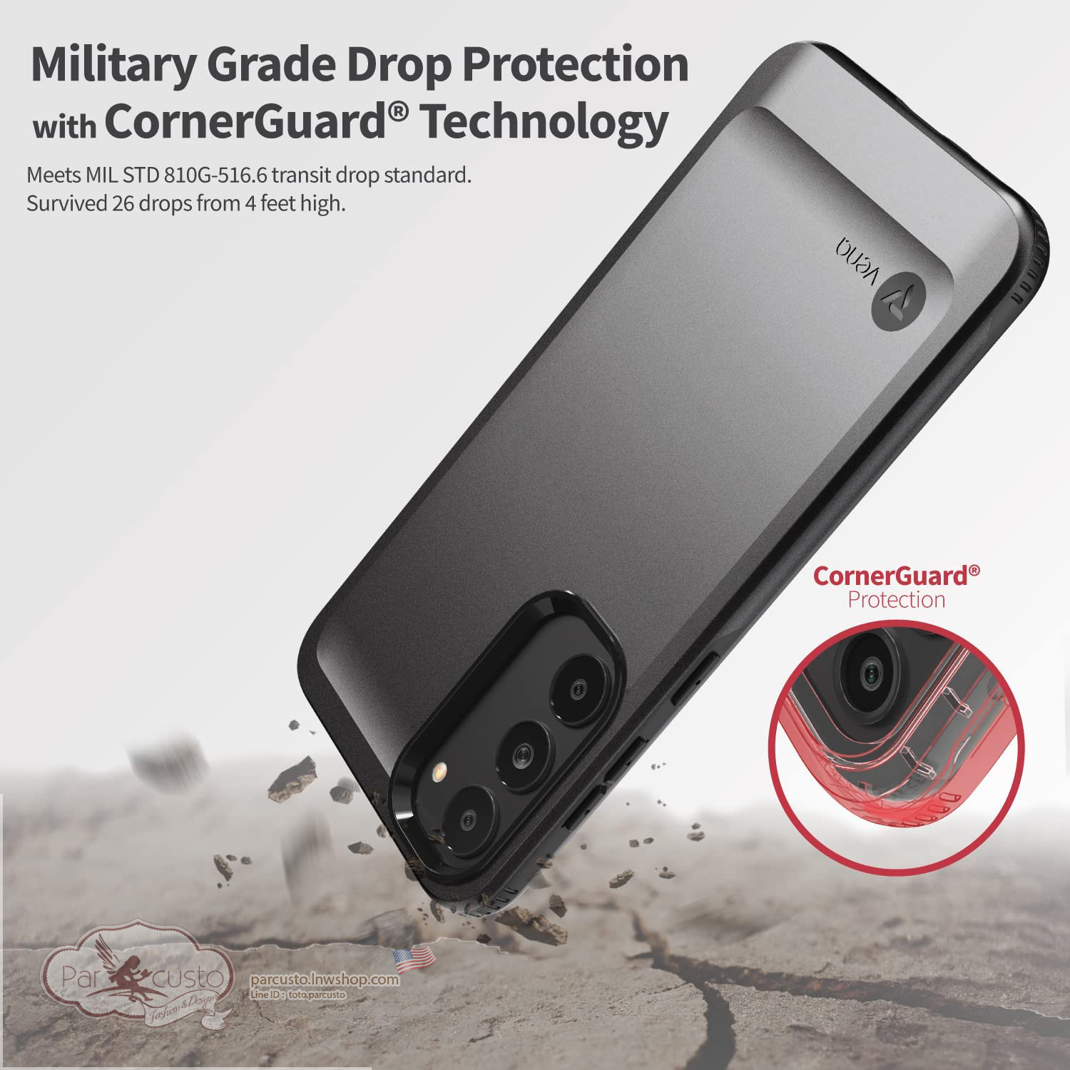 เคสกันกระแทก Samsung Galaxy S23+ / S23 Plus [Outcross] จาก Vena (Pre-order USA)