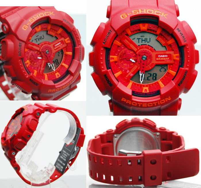 นาฬิกา คาสิโอ Casio G-Shock Limited model Red&Blue series รุ่น GA-110AC-4A “Dark Phoenix” ของแท้ รับประกัน1ปี