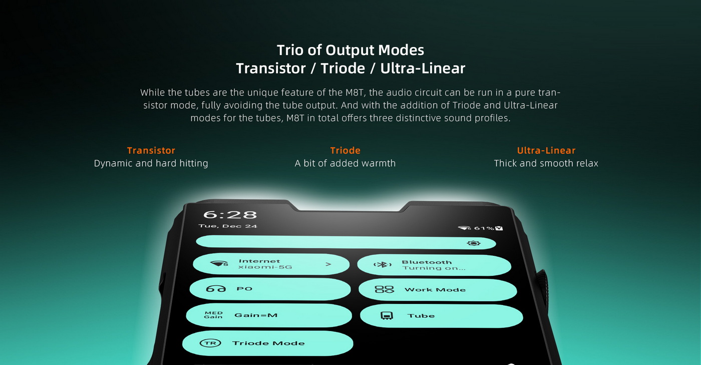Shanling M8T DAP เครื่องเล่นพกพาหลอดแก้ว ระบบ Android 13 ระดับเรือธง ประกันศูนย์ไทย