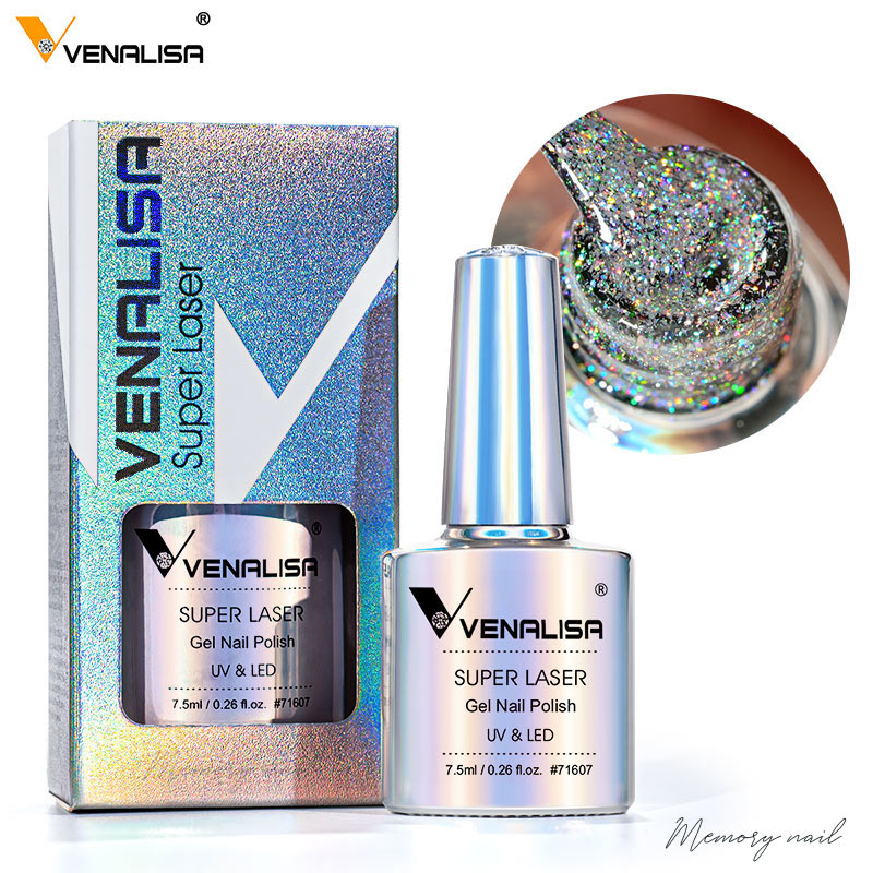 (( สีเจล เลเซอร์ VENALISA )) สีเจลเนื้อโฮโลแกรม รุ้ง ขนาด 7.5ml Auroras Holographics Supper Laser