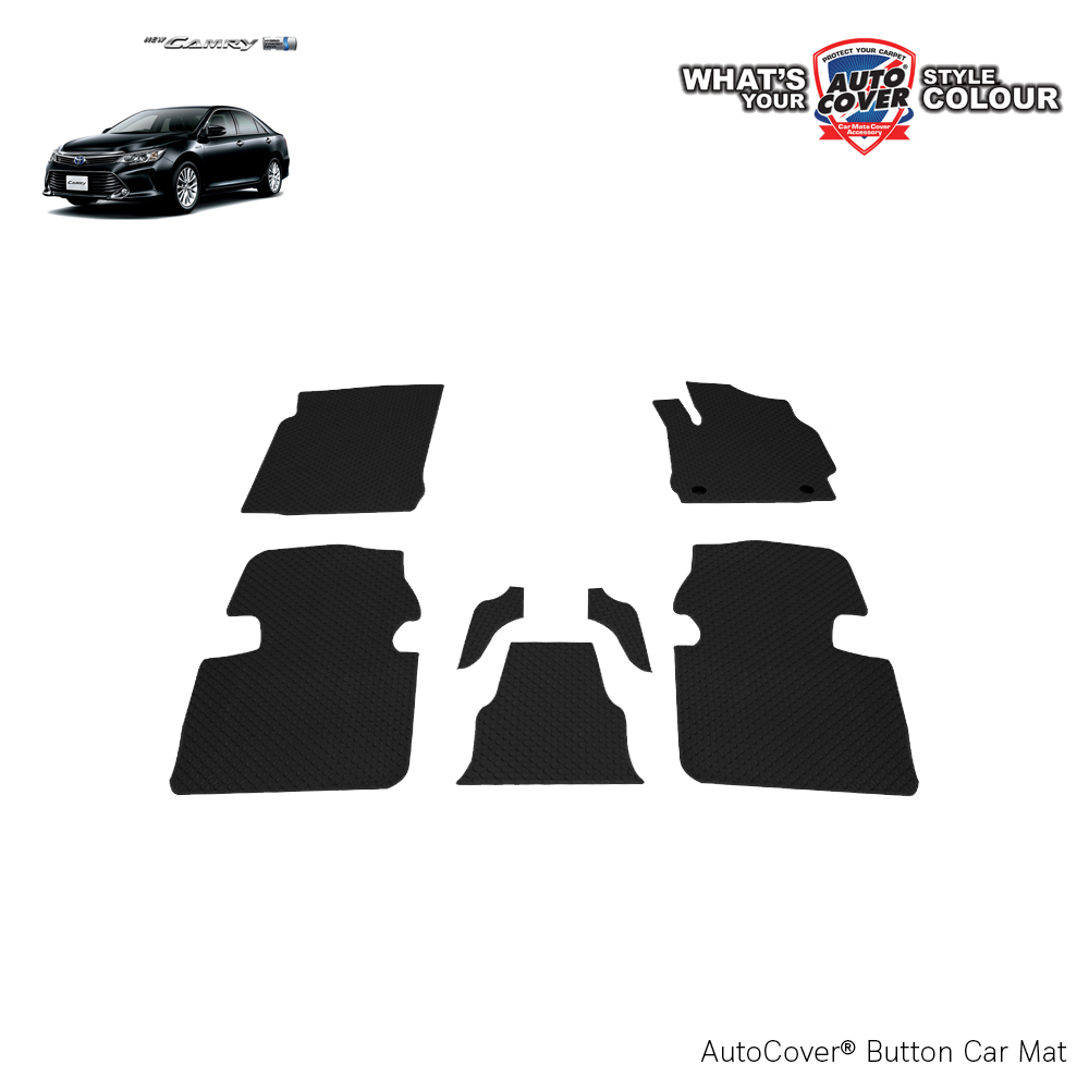 พรมปูพื้นรถยนต์ พรมกระดุม รถ TOYOTA CAMRY ปี 2012-2018 ชุดพรมพื้น จำนวน 7 ชิ้น