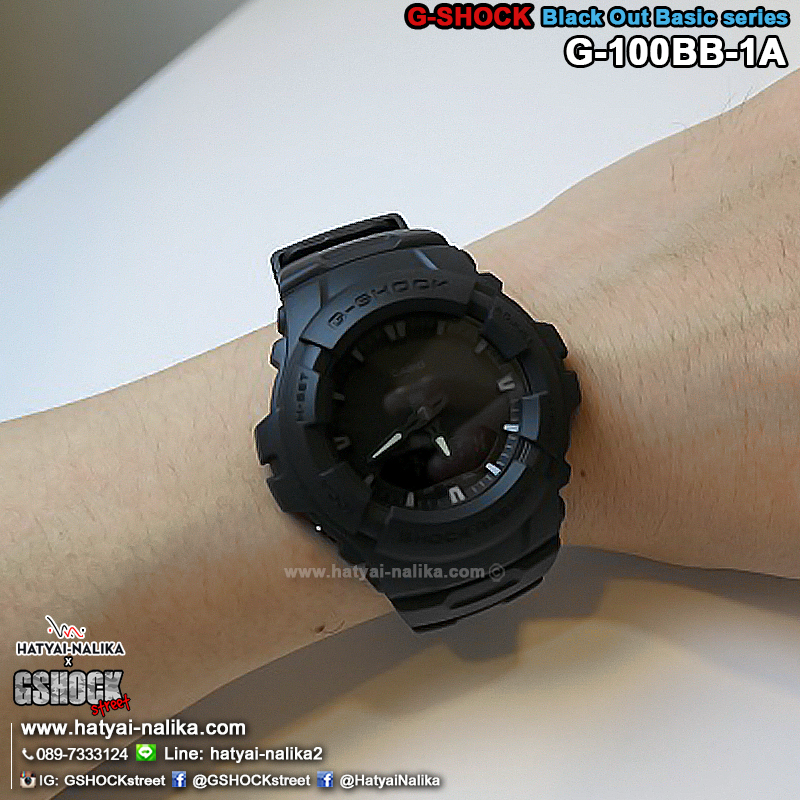 นาฬิกา Casio G-Shock Limited Black Out Basic series รุ่น G-100BB-1A ของแท้ รับประกัน1ปี
