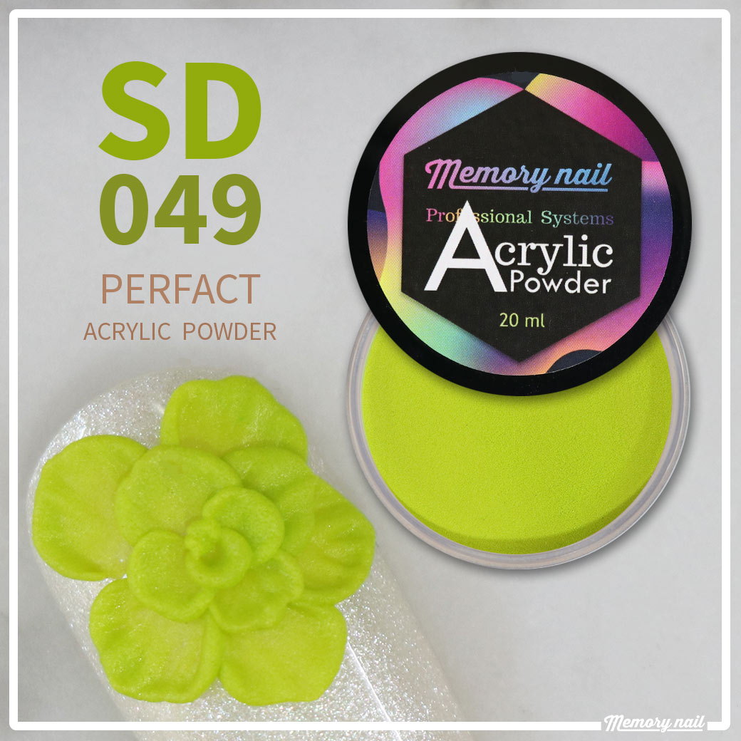 ผงอะคริลิค สีเขียว รหัส SD-049 ขนาด 20 ml รุ่น PERFACT ซีรีย์