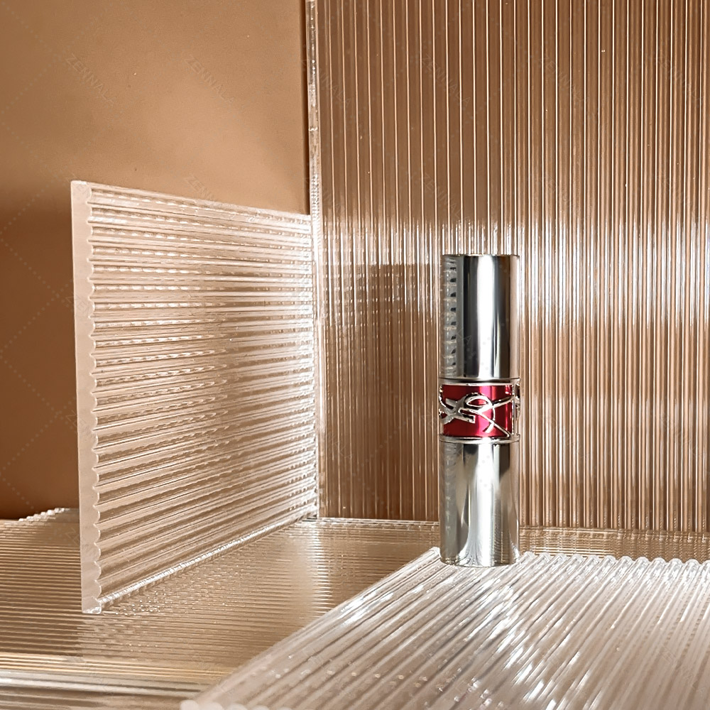 แท่นวางสินค้า แผ่นอะคริลิค ลอนลูกฟูก มีหลายขนาดให้เลือก