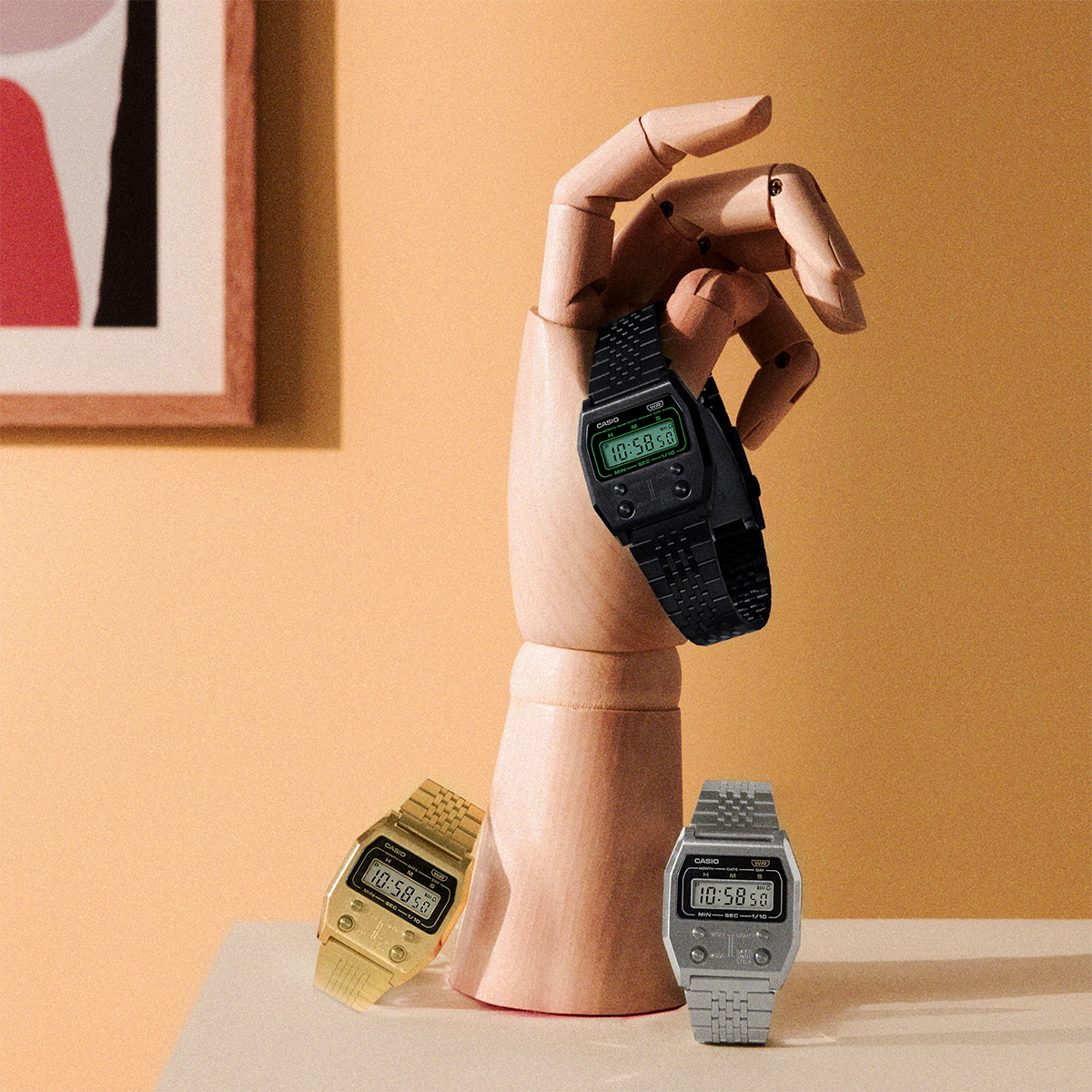 นาฬิกา Casio DIGITAL Vintage A-1100 series รุ่น A1100B-1 ของแท้ รับประกัน1ปี