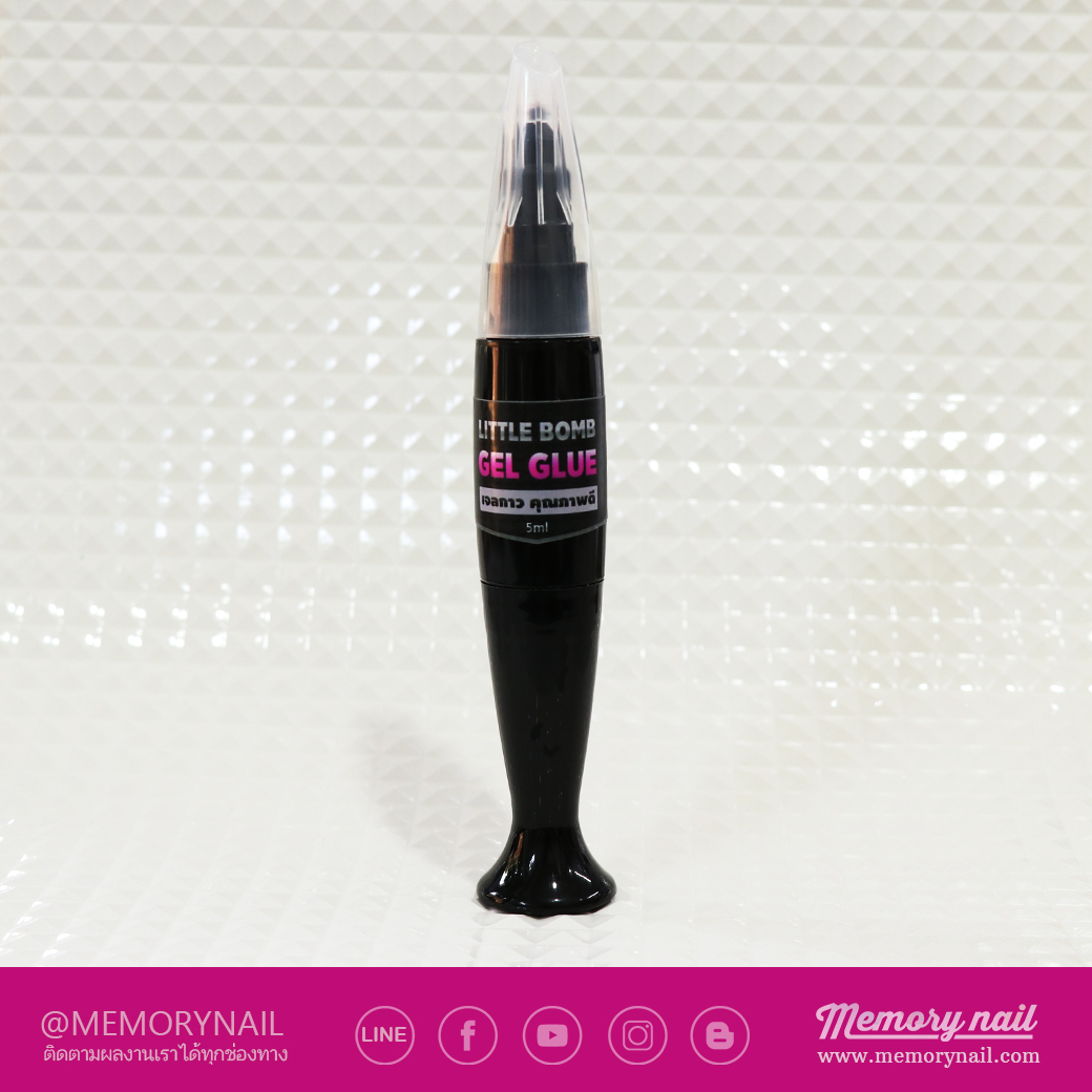 เจลกาวสำหรับติดเพชร LITTLE BOMB แบบพู่กัน คุณภาพดี ไม่ทิ้งคราบเหนียว 5ml