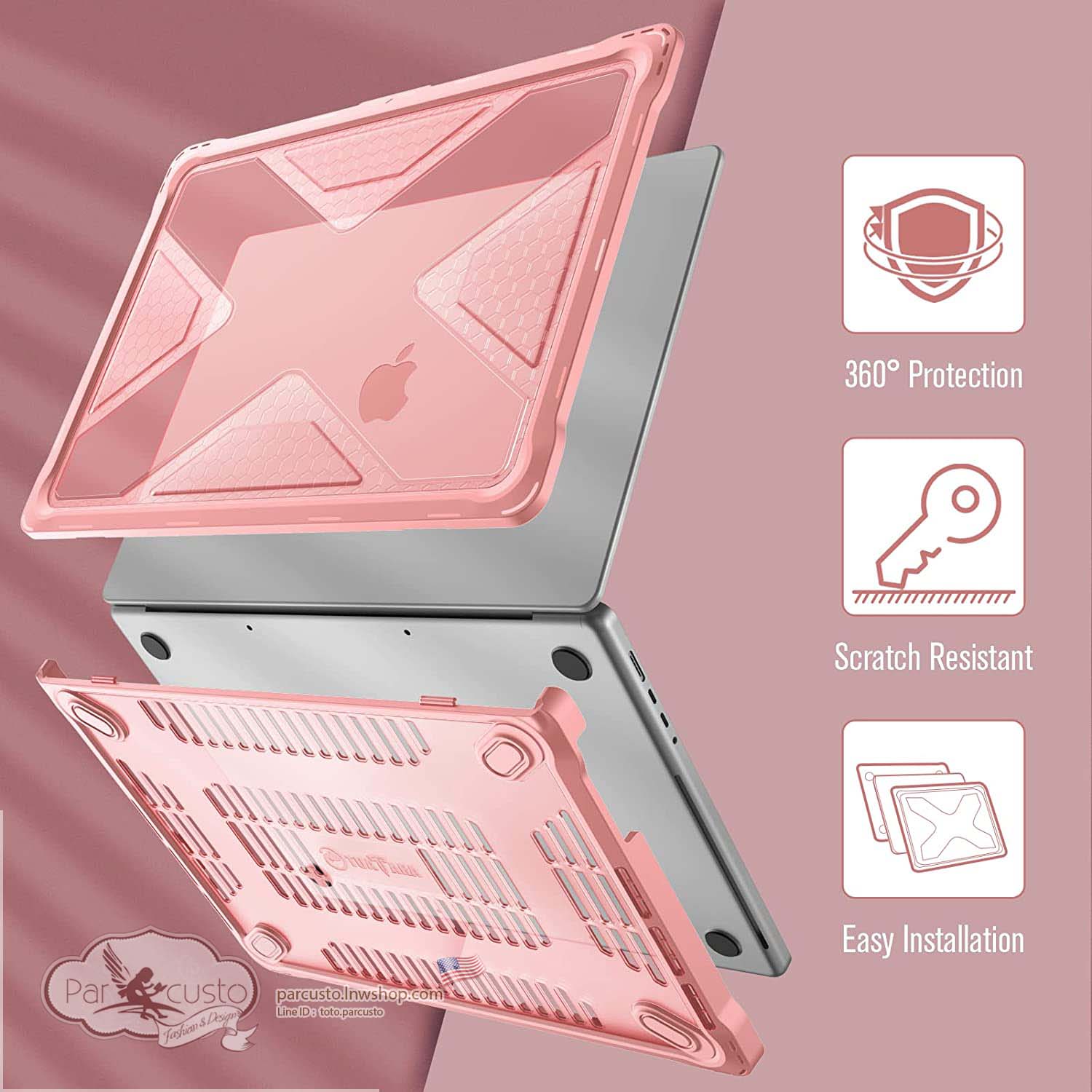 เคสกันกระแทกMacBook Pro 16 Inch Case A2485 (2021 2022) [Heavy Duty] จาก Fintie [Pre-order USA]