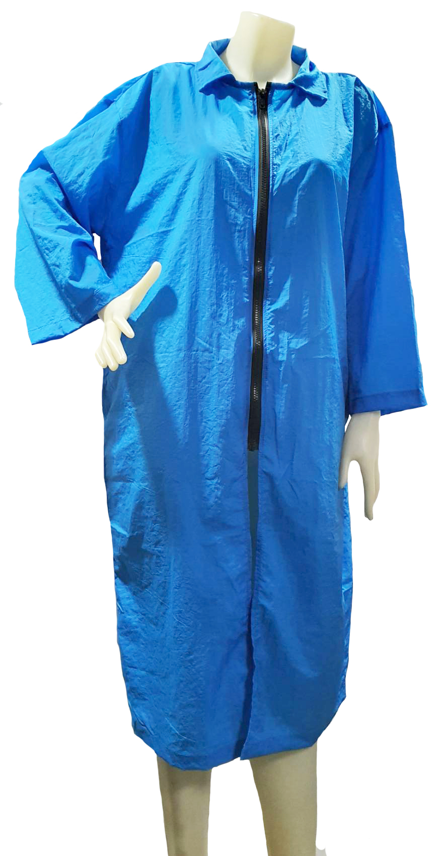 Dogtalog Groomer Apparel เสื้อคลุมผ้าร่ม เสื้อคลุมตัดขน เสื้อคลุมช่าง เสื้อคลุมกันเปื้อน ชุดกันเปื้อน สีฟ้า
