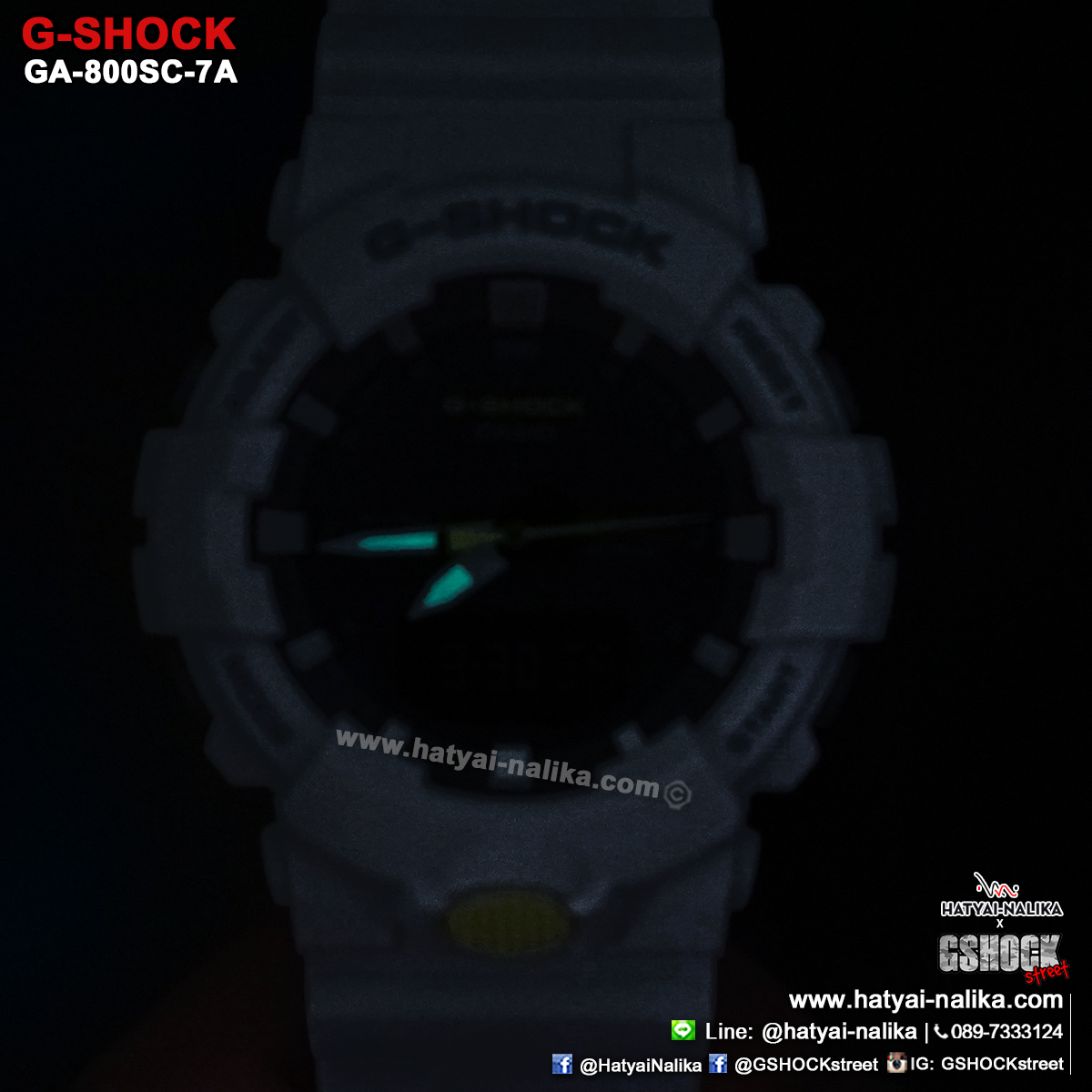 นาฬิกา Casio G-Shock ANALOG-DIGITAL GA-800SC Sporty Color series รุ่น GA-800SC-7A ของแท้ รับประกัน1ปี