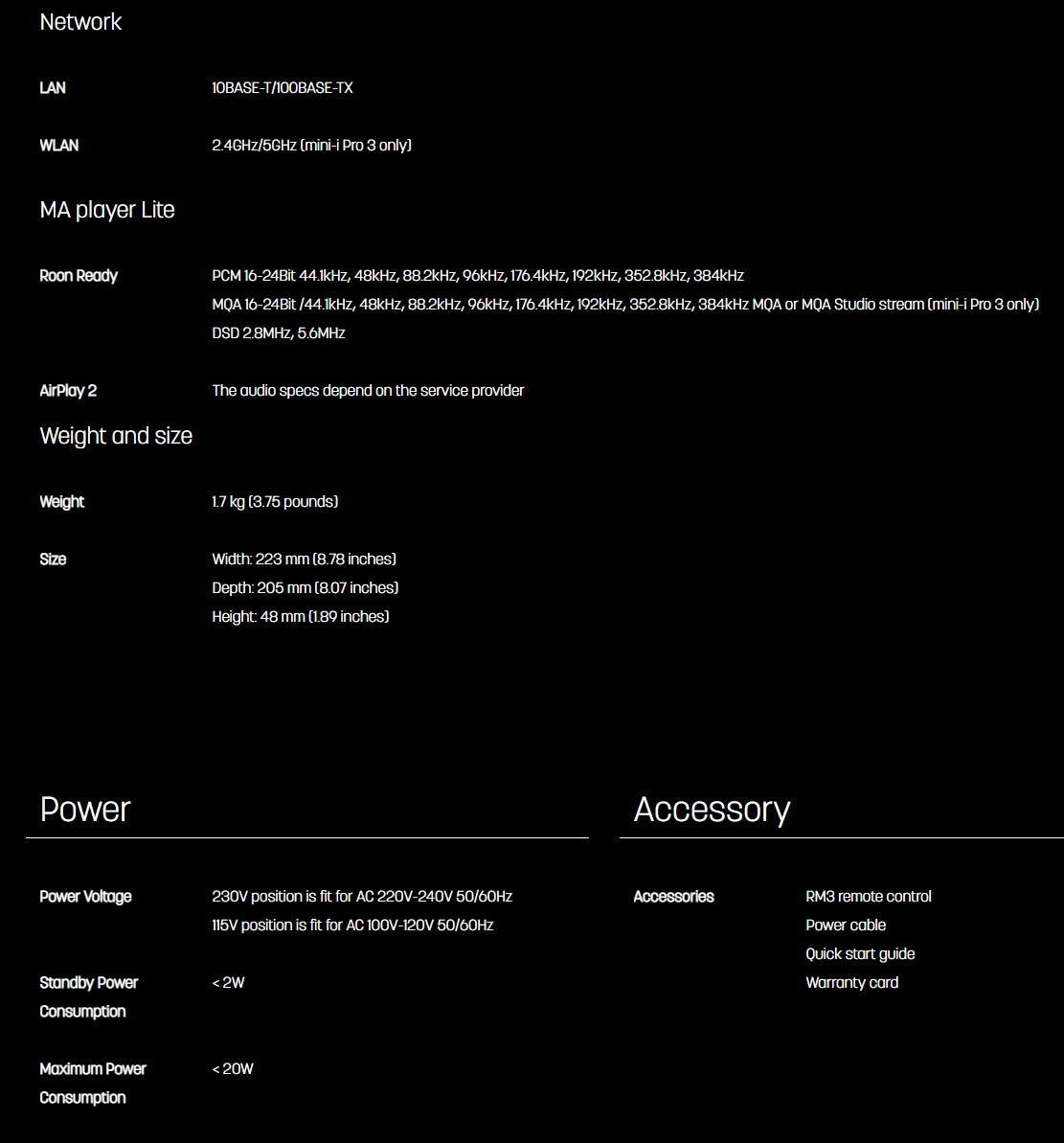 ขาย Matrix Audio Mini-i PRO 3 DAC& ตั้งโต๊ะรองรับ MQA ประกันศูนย์ไทย
