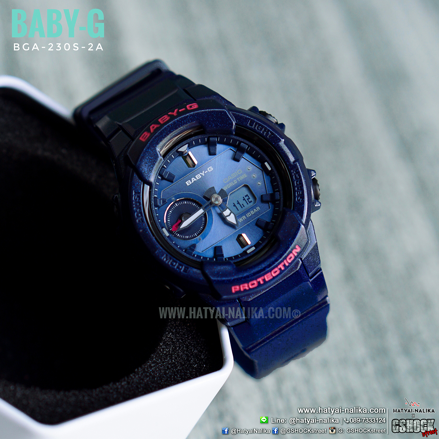 นาฬิกา Casio Baby-G BGA-230S Street Fashion Color series รุ่น BGA-230S-2A (Navy Blue) ของแท้ รับประกัน1ปี