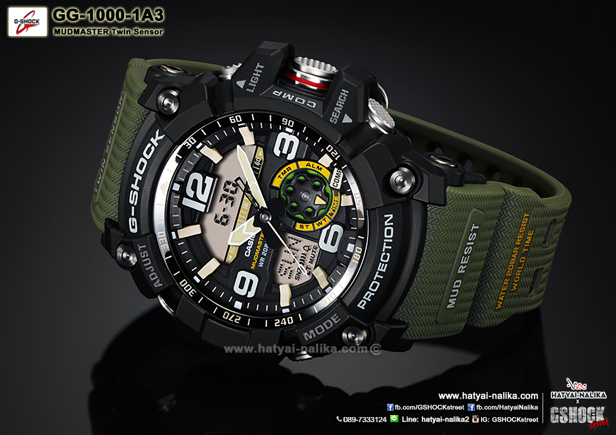 นาฬิกา Casio G-Shock MUDMASTER Twin Sensor รุ่น GG-1000-1A3 ของแท้ รับประกัน1ปี