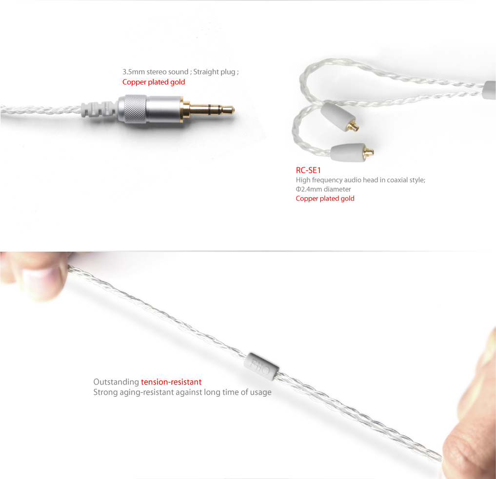 ขายสาย FiiO RC-SE1 สายแบบถักสำหรับเปลี่ยนหูฟัง UE900 /Shure SE215/SE315/SE425/SE535 คุณภาพดีเยี่ยมในราคาเบาๆ