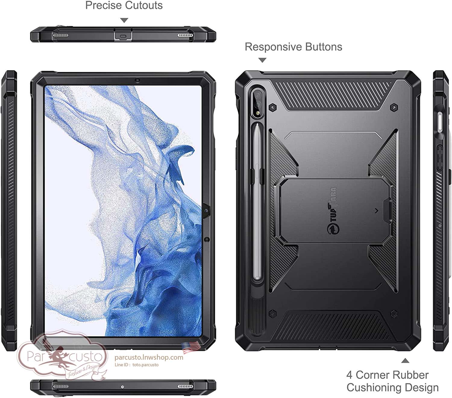 เคสกันกระแทก Samsung Galaxy Tab S8 / Tab S7 11นิ้ว [Tuatara] จาก Fintie[Pre-order USA]