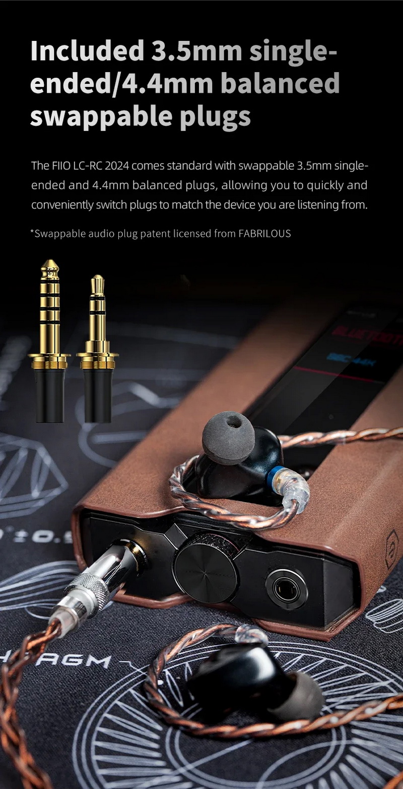 FiiO LC-RC 2024 รุ่นใหม่ปี 2024 สายอัพเกรดหูฟังทองแดงผลึกเดี่ยว Furukawa ถอดเปลี่ยนปลั๊กได้ ประกันศูนย์ไทย