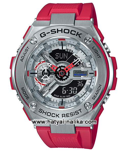 นาฬิกา Casio G-Shock G-STEEL Limited Color GST-410 series รุ่น GST-410-4A สีแดง (สีผลิตจำกัดไม่วางขายในไทย) ของแท้ รับประกัน1ปี
