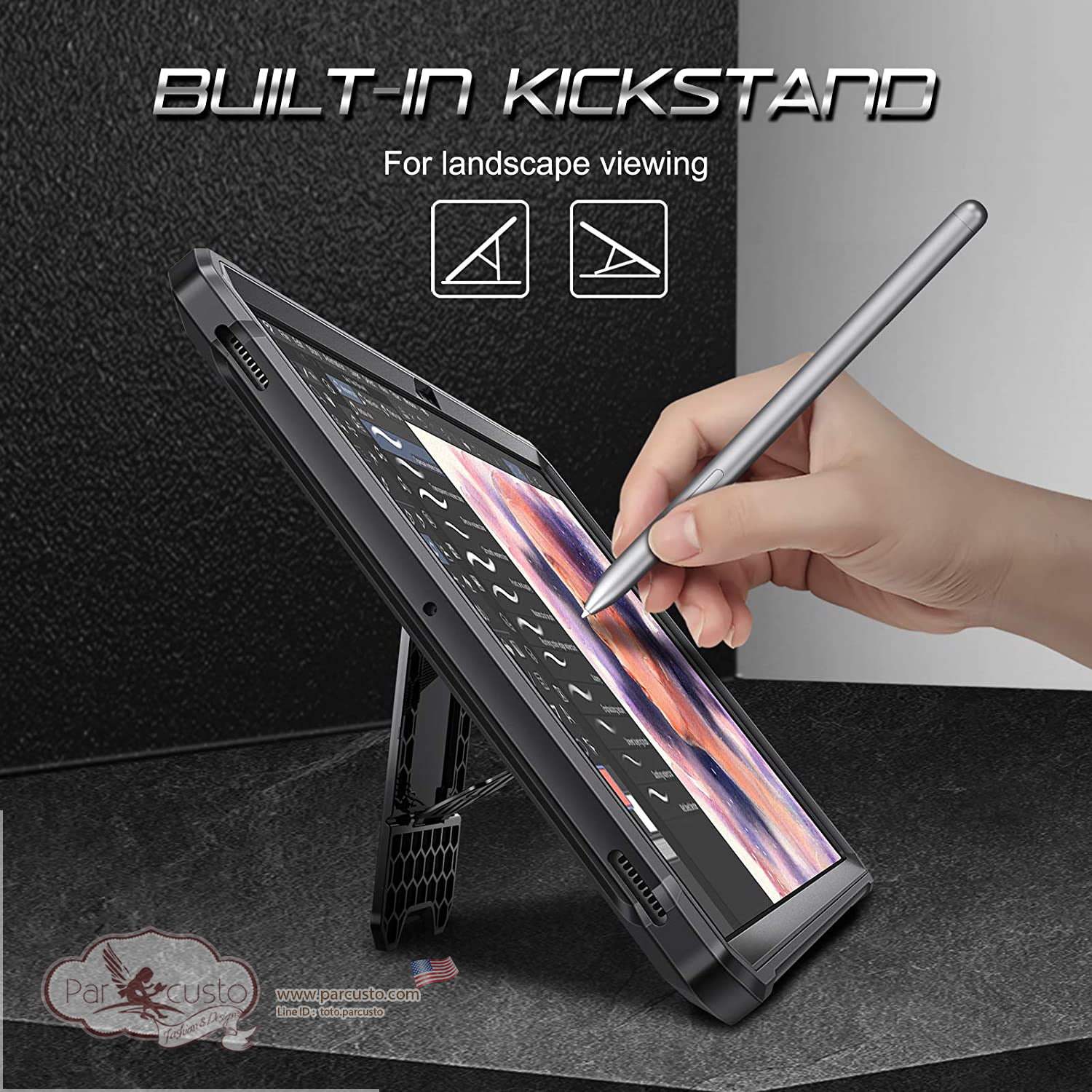 เคสกันกระแทก Samsung Galaxy Tab S7 Plus 12.4 inch 2020 [Tuatara จาก Fintie[Pre-order USA]