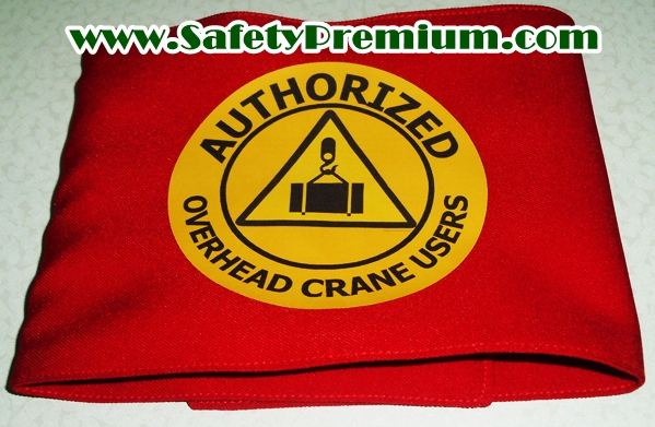 ปลอกแขน Authorized Overhead Crane Users สกรีนเฟล็กซ์1