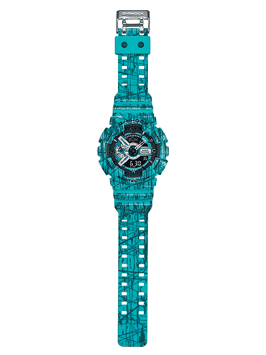 นาฬิกา คาสิโอ Casio G-Shock Limited Slash Pattern series รุ่น GA-110SL-3A สีมิ้นท์ช็อคโกแลตชิพ (หายากมาก)
