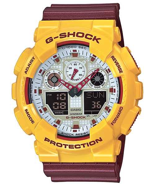 นาฬิกา คาสิโอ Casio G-Shock Limited model Color series รุ่น GA-100CS-9A [mcDonald] (มิ้นต์ ชาลิดาใส่ ละครสองหัวใจนี้เพื่อเธอ)