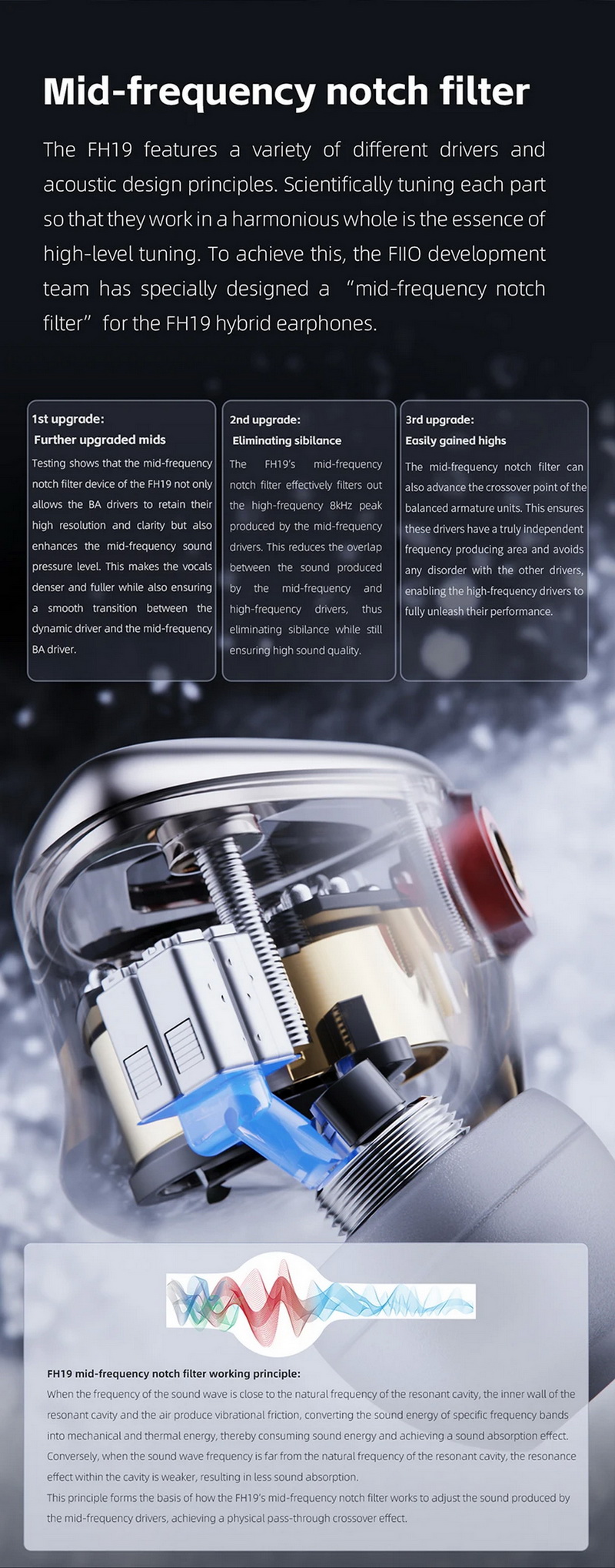 FiiO FH19 หูฟัง IEMs 8 ไดรเวอร์ 2DD+6BA เปลี่ยนท่อนำเสียงได้ รองรับ Hi-Res ประกันศูนย์ไทย