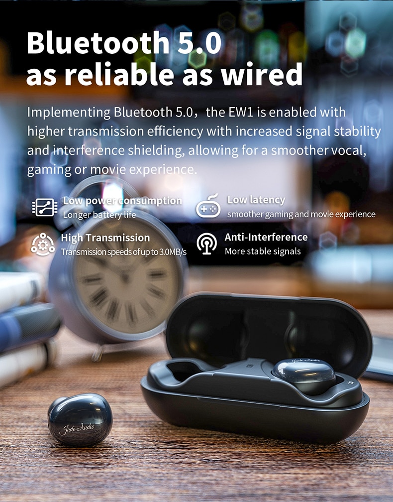 ขาย Jade Audio EW1 หูฟัง True Wireless ชิป Qualcomm รองรับ Bluetooth 5.0 , aptX , cVc8.0 , IPx5