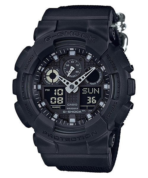 นาฬิกา Casio G-Shock Limited Black out Basic Nilon band series รุ่น GA-100BBN-1A ของแท้ รับประกัน1ปี