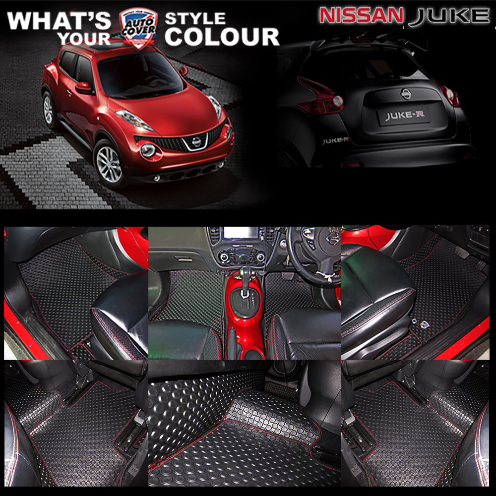 พรมปูพื้นรถยนต์ พรมกระดุม รถ NISSAN JUKE ชุดภายในห้องโดยสาร จำนวน 16 ชิ้น