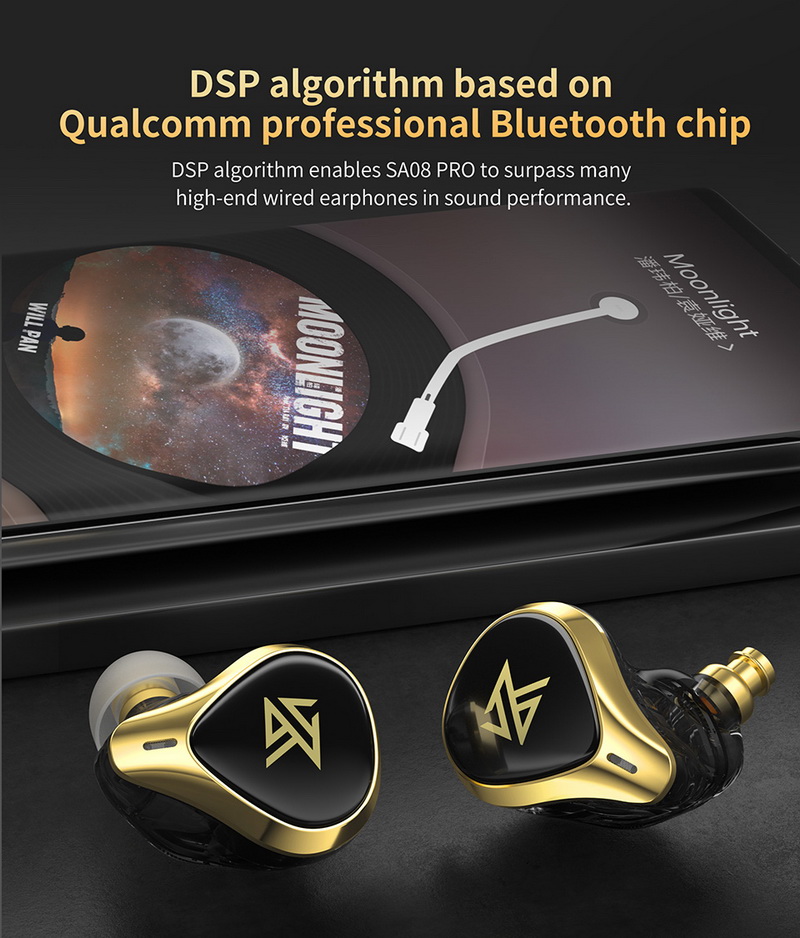 ขาย KZ SA08 PRO หูฟัง TWS 4 ไดรเวอร์ รองรับ Bluetooth 5.2 ประกันศูนย์ไทย