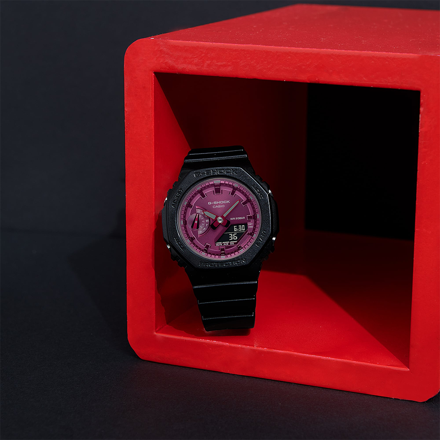 นาฬิกา Casio G-Shock มินิ Special Color Red Wine & Black รุ่น GMA-S2100RB-1A ของแท้ รับประกัน1ปี