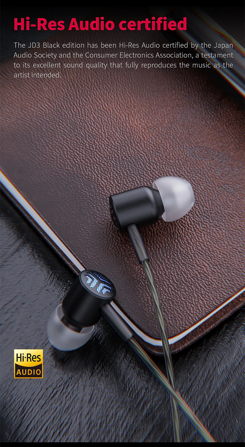 ขาย FiiO JD3 Black Edition หูฟัง 1 ไดรเวอร์ Dynamic พร้อมไมค์ บอดี้อลูมิเนียม ประกันศูนย์ไทย