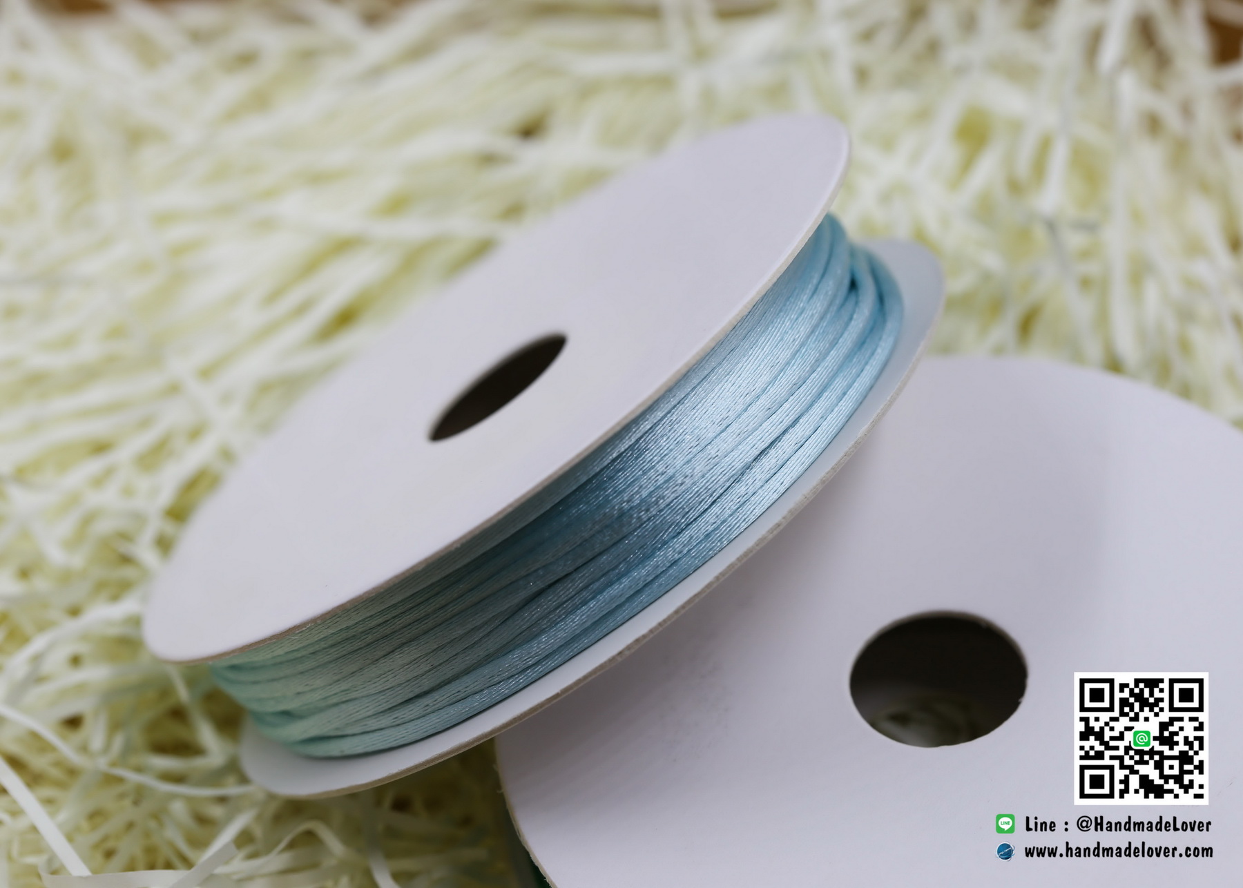 เชือกหางหนู สีฟ้าอ่อน [121] ขนาด 2 มิล [อย่างดี เนื้อนุ่ม]