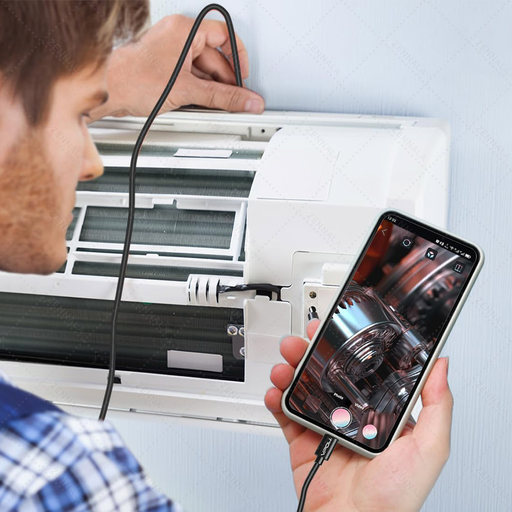 กล้องงู 2 เลนส์ Full HD 3IN1 Micro USB-TypeC-Lightning 8 มิลลิเมตร