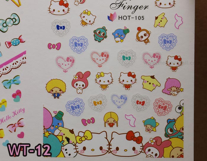 สติ๊กเกอร์ติดเล็บ ลอกลายน้ำ