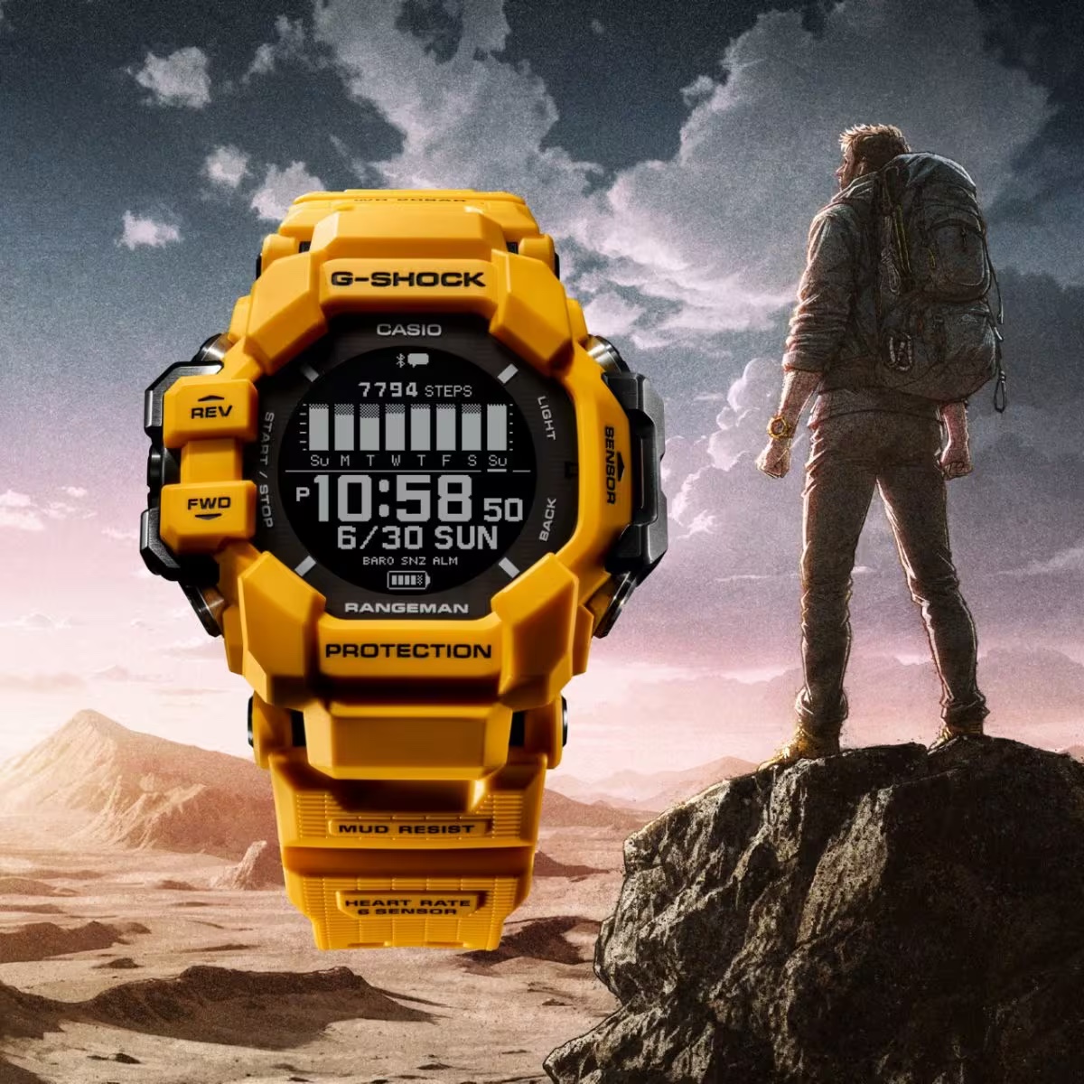 นาฬิกา Casio G-Shock RANGEMAN Heart Rate Monitor GPR-H1000 series รุ่น GPR-H1000-9 ของแท้ รับประกัน1ปี