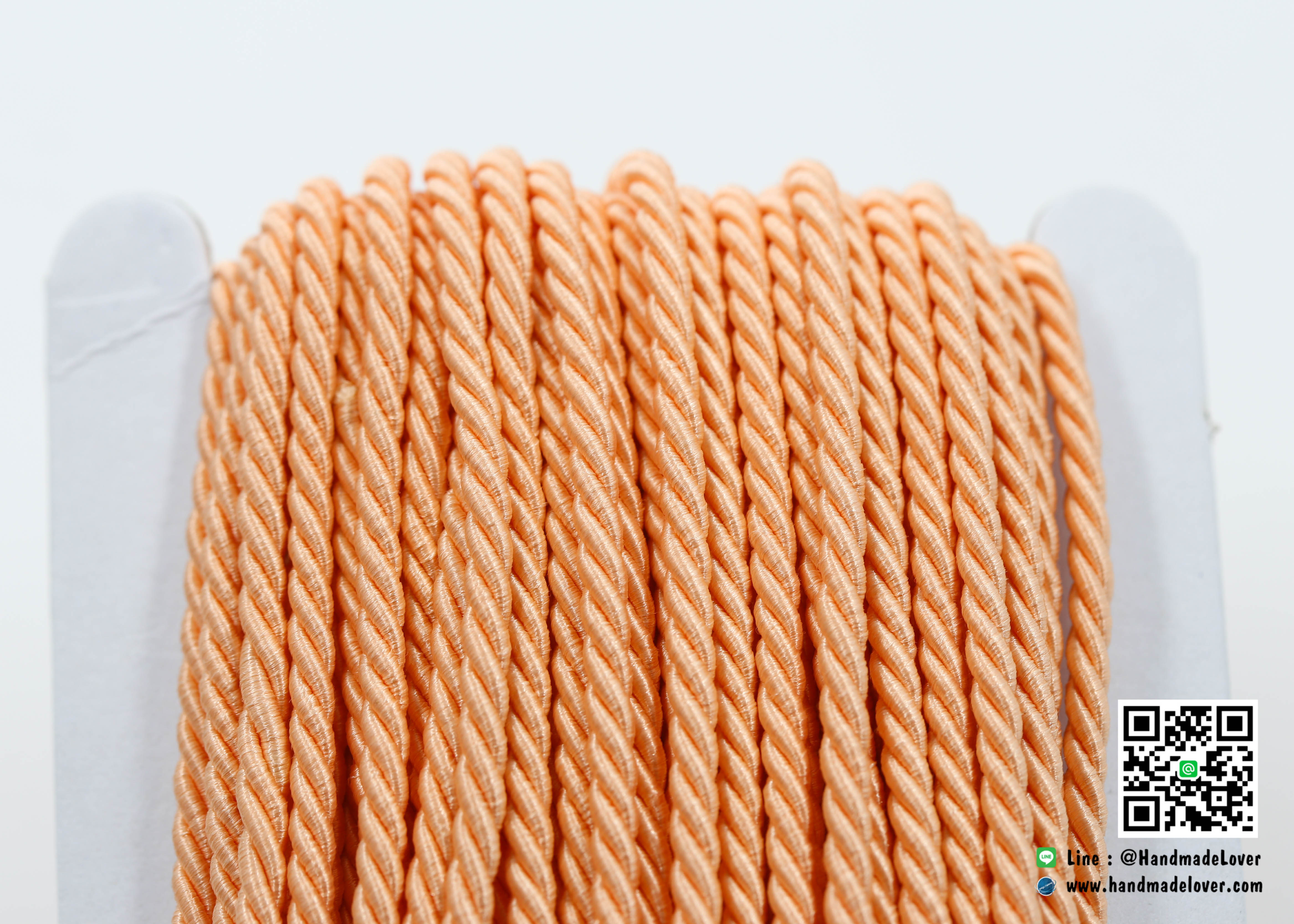 เชือกเกลียว สีโอรส [153] ขนาด 3 mm. (SP153)
