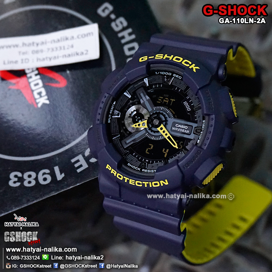 นาฬิกา Casio G-Shock GA-110LN Layered Neon colors series รุ่น GA-110LN-2A ของแท้ รับประกัน1ปี