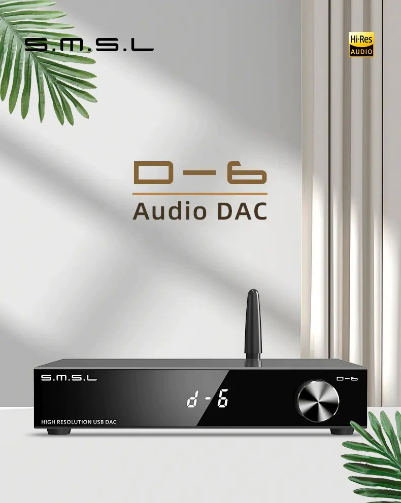SMSL D-6 DAC ตั้งโต๊ะชิป Dual Ak4493s รองรับ Hi-Res ประกันศูนย์ไทย